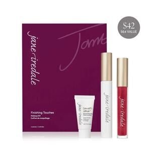 Jane Iredale Finishing Touches Makeup Kit – Mascara / Lip Gloss / Face Primer